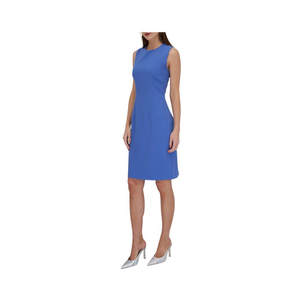 NEW Lafayette 148 Cobalt Sheath Dress Size 14 Sleeveless Classic Work Wear Chic